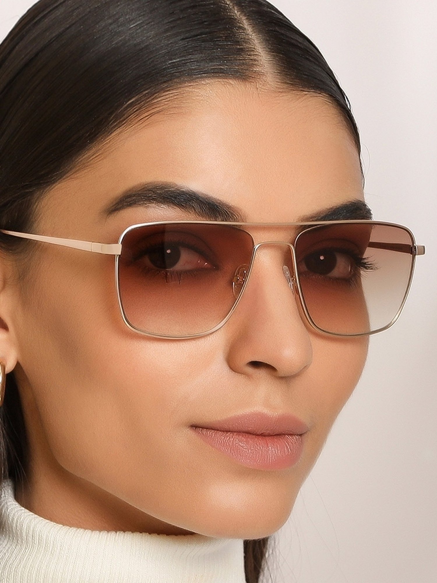 John Jacobs JJ S12473 Brown Square Sunglasses