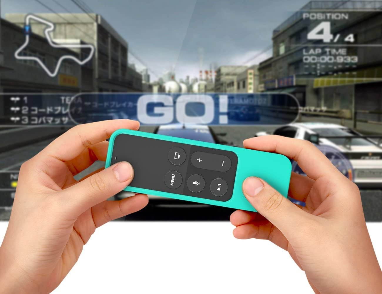 MoKo Protective Case Fit Apple TV 4K/4th Gen Remote, Flexible Lightweight Non-Slip-Grip & Secure Silicone Cover Compatible with Apple TV 4K Siri Remote Controller - Green