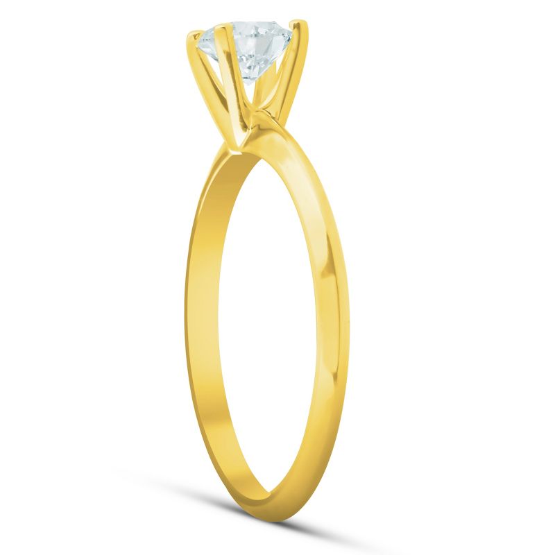 Pompeii3 1/3ct Black Diamond Ring 10K White Gold - Size 6