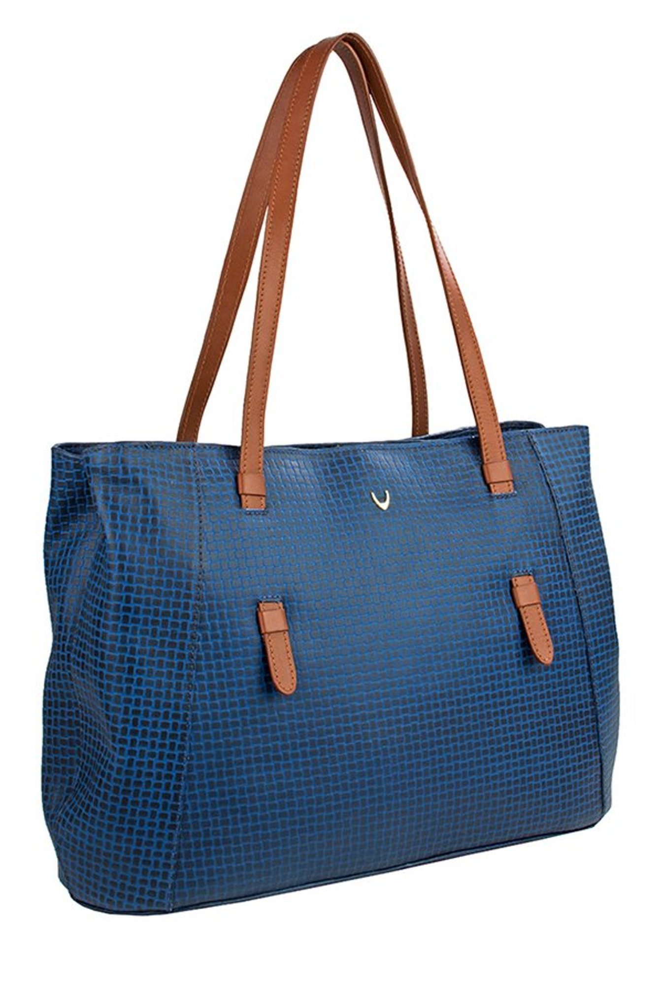 Hidesign SB Leandra 1 Blue Textured Leather Shoulder Bag