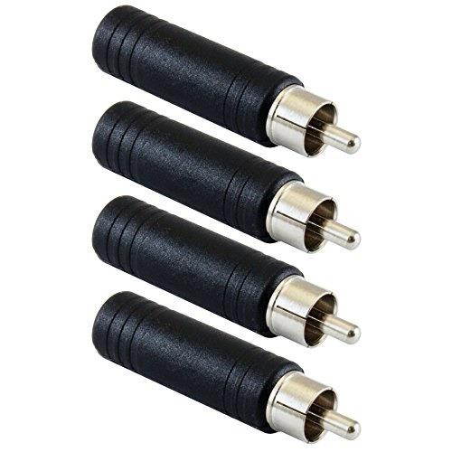 gls audio molded 1/4" female to rca male adapter  4 pack