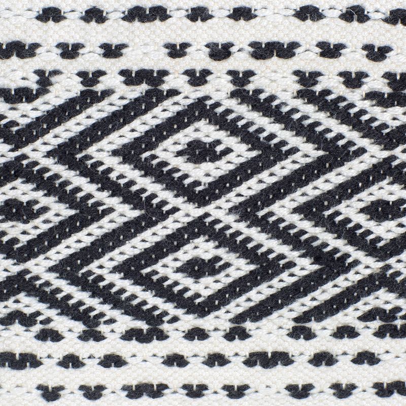 Jayne Pouf Off White/Black - Poly & Bark