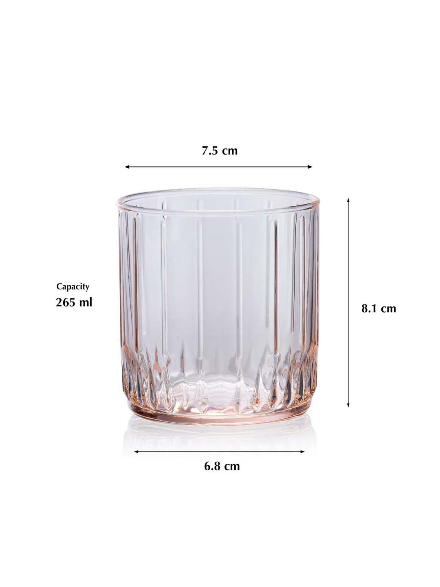 Pasabahce Pink Leia Whisky Glasses (0.265 L) - Set of 6
