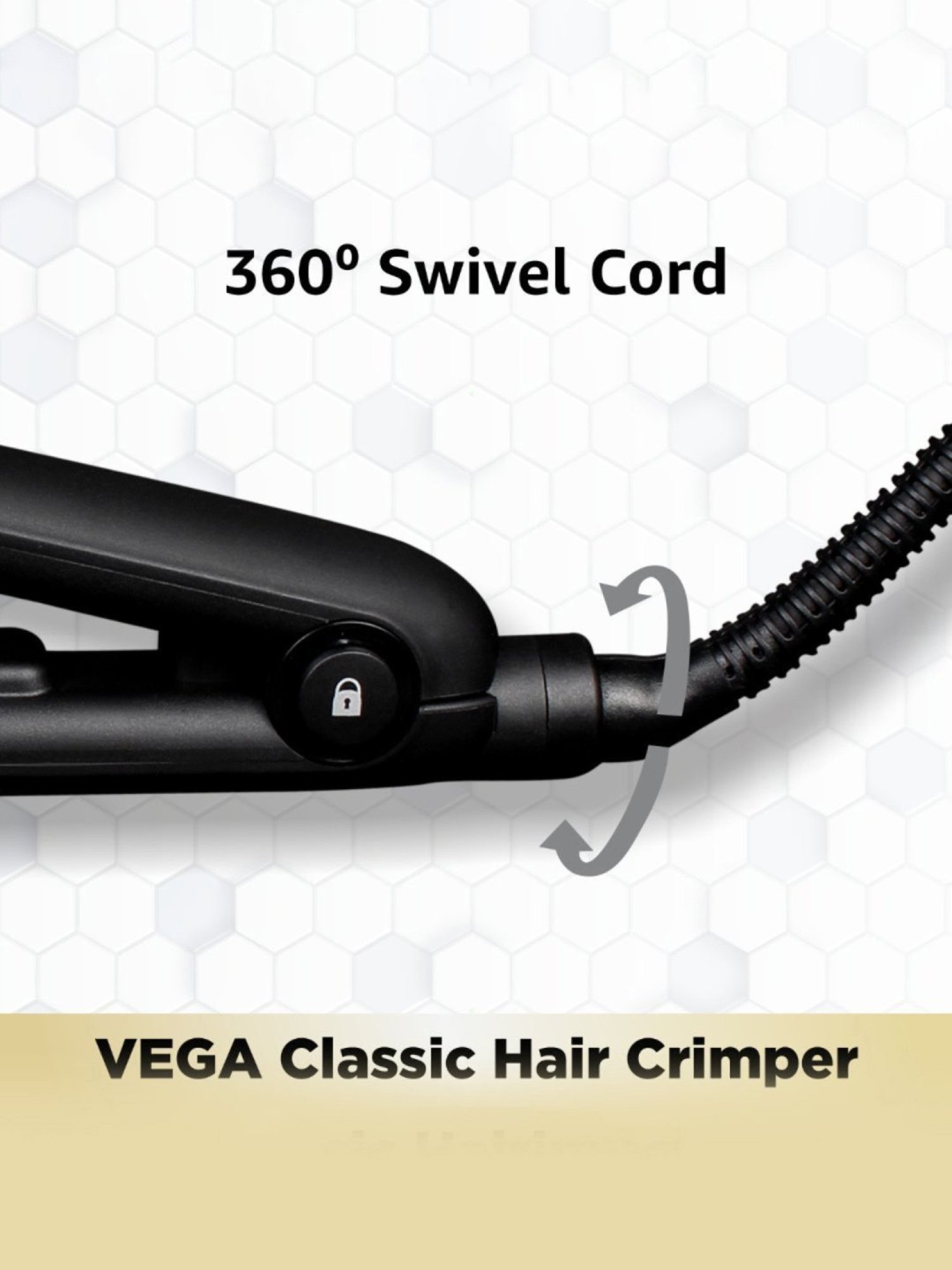 Vega Classic Hair Crimper With Quick Heat Up & Ceramic Coated Plates, (VHCR-01)