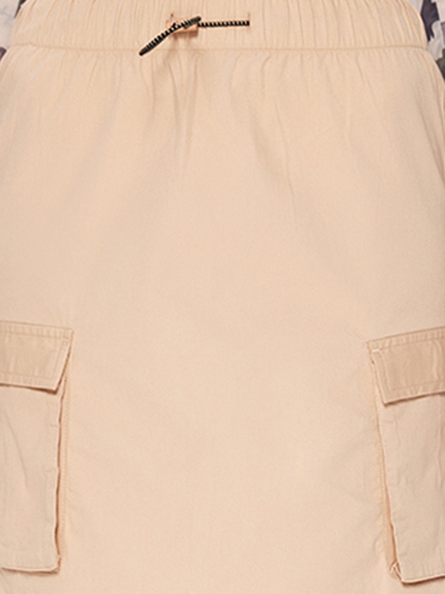 Cover Story Beige Midi Skirt