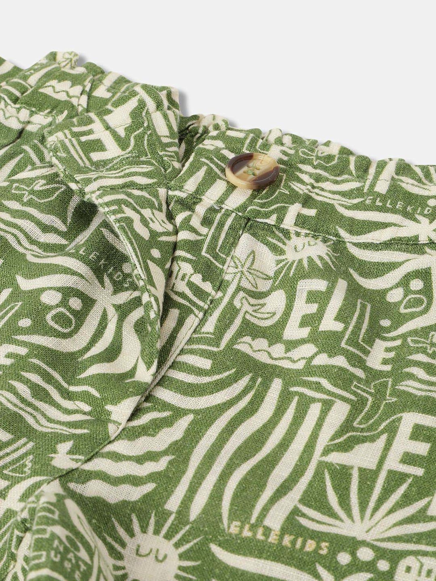 Elle Kids Green Cotton Short