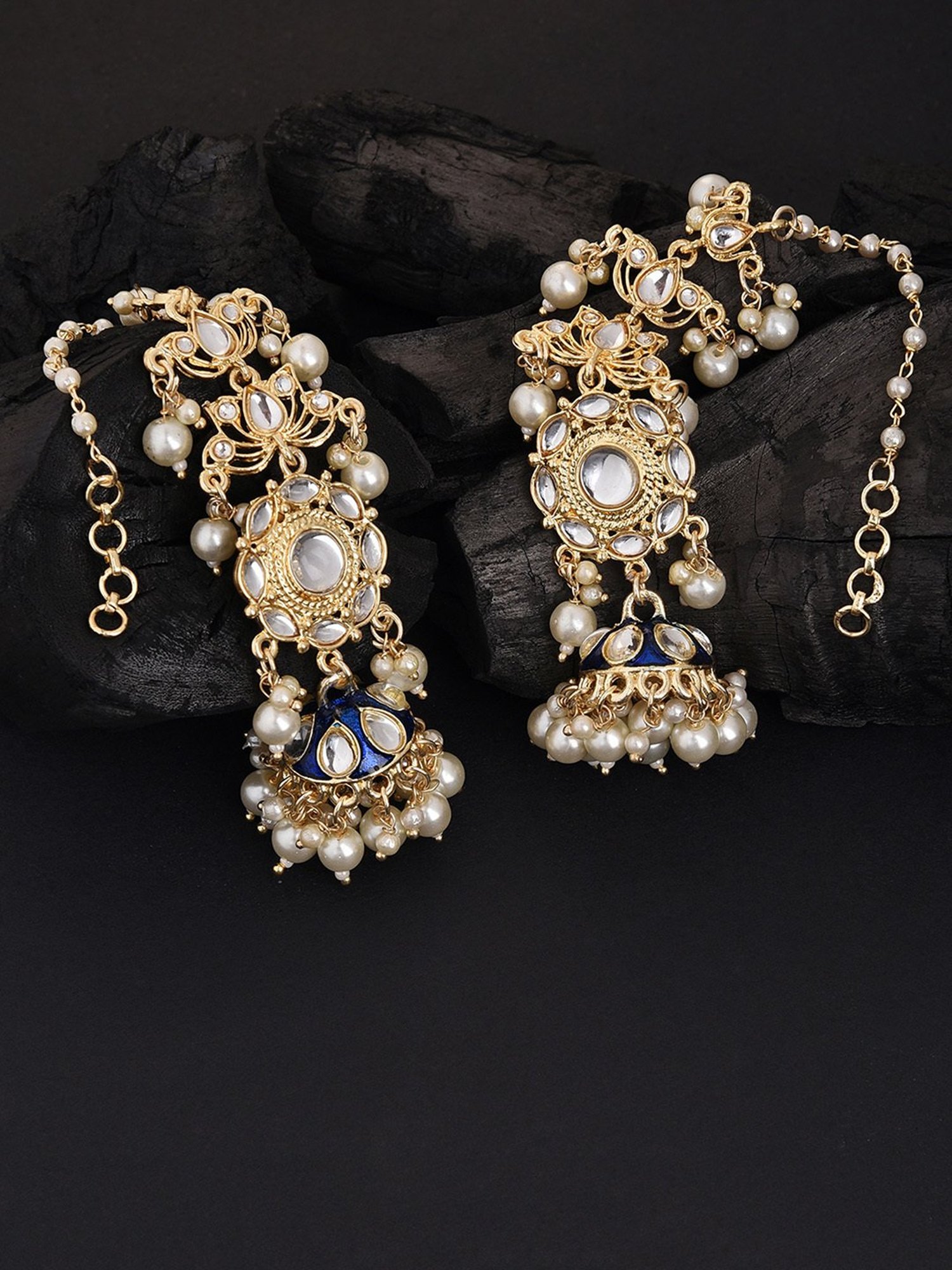 Fida Navy and Pearl White Slave