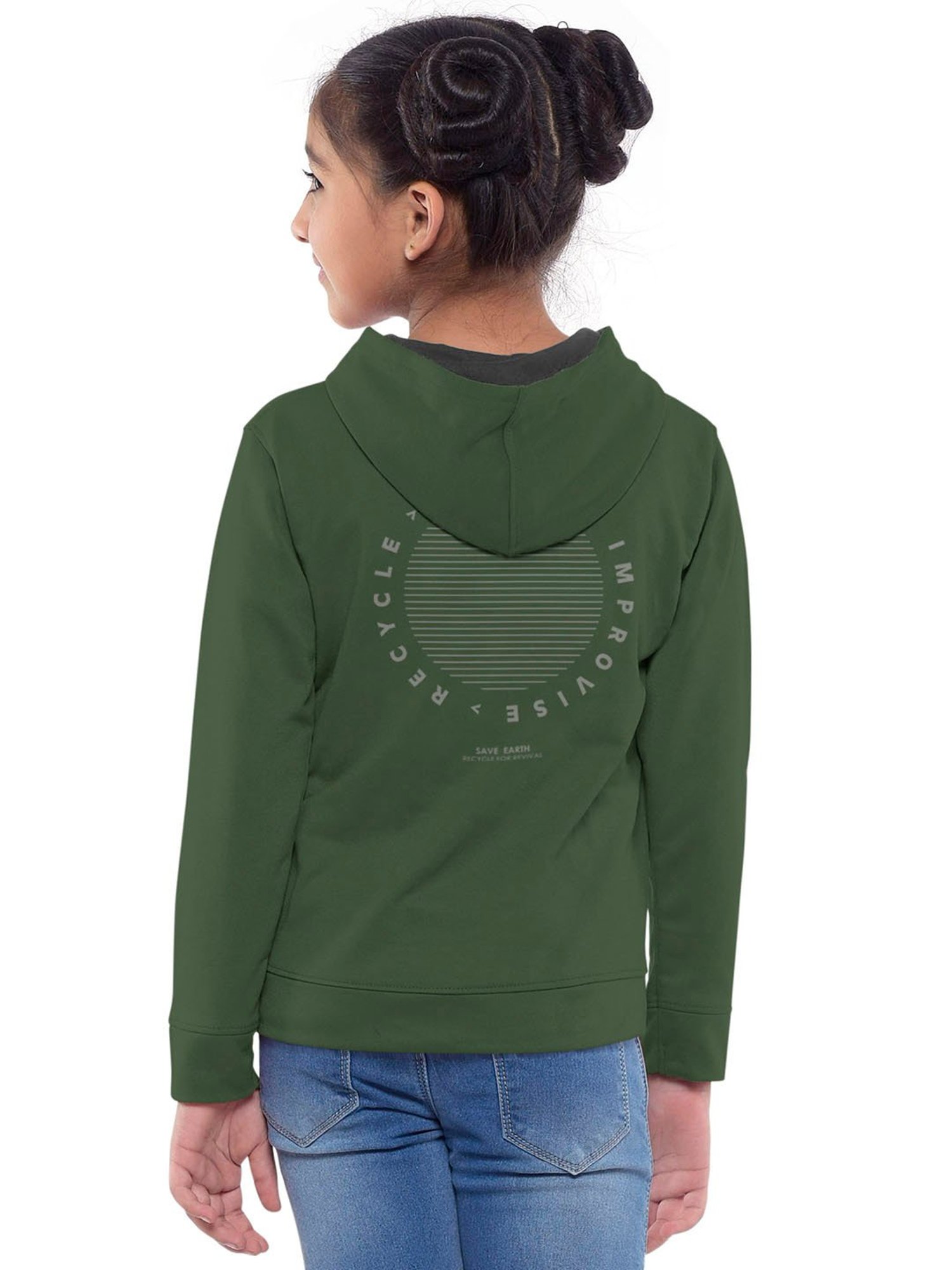 HELLCAT Green & Orange Printed Full Sleeves Sweatshirt(Pack Of 2)