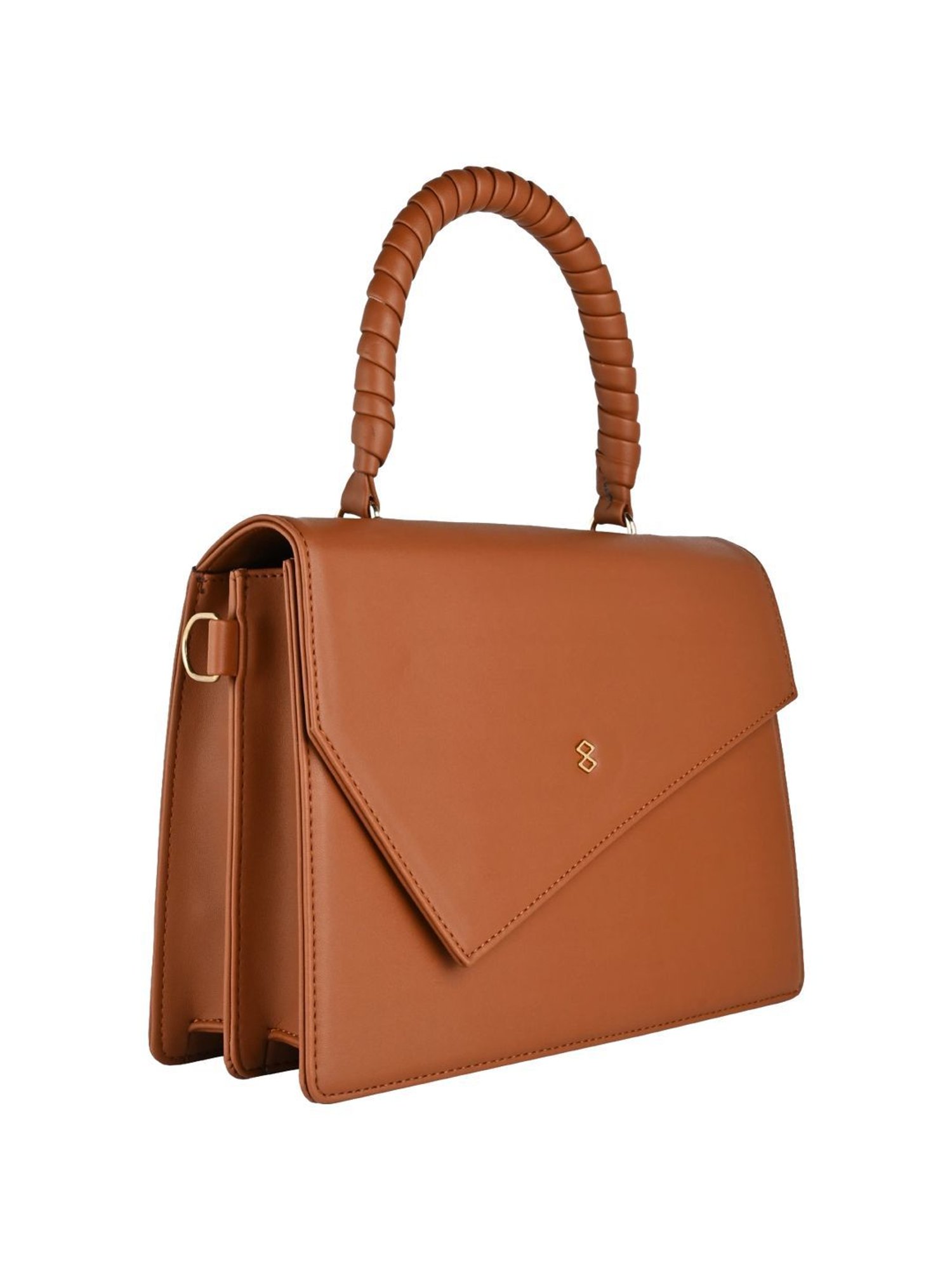 Horra Tan Solid Large Satchel Handbag