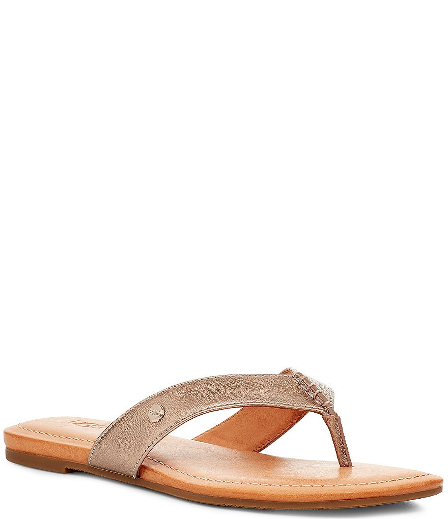UGG&reg; Tuolumne Leather Flip Flops