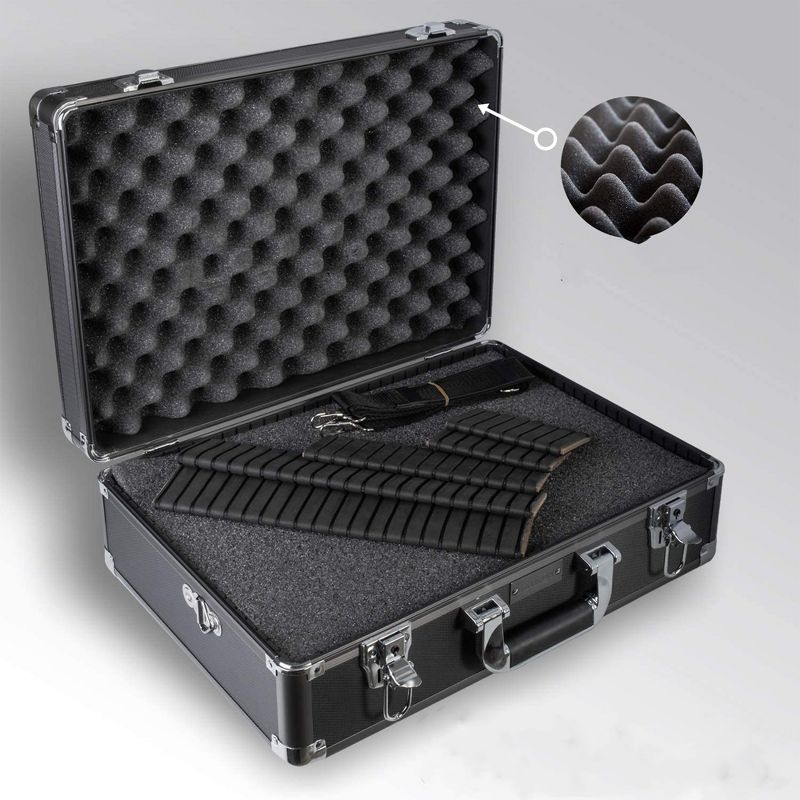 Zeikos ZE-HC36 Deluxe Medium Hard Shell Protective Storage Portable Work Case with Shoulder Strap, Reliable Latches, and Dividers, Regular