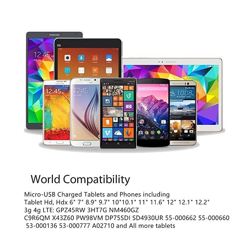 UL Listed Kindle Fire Tablet Fast Charger,2A Power Adapter Rapid Charger with Micro-USB Cable Compatible with Kindle Fire Tablet, Kids Edition,Phone