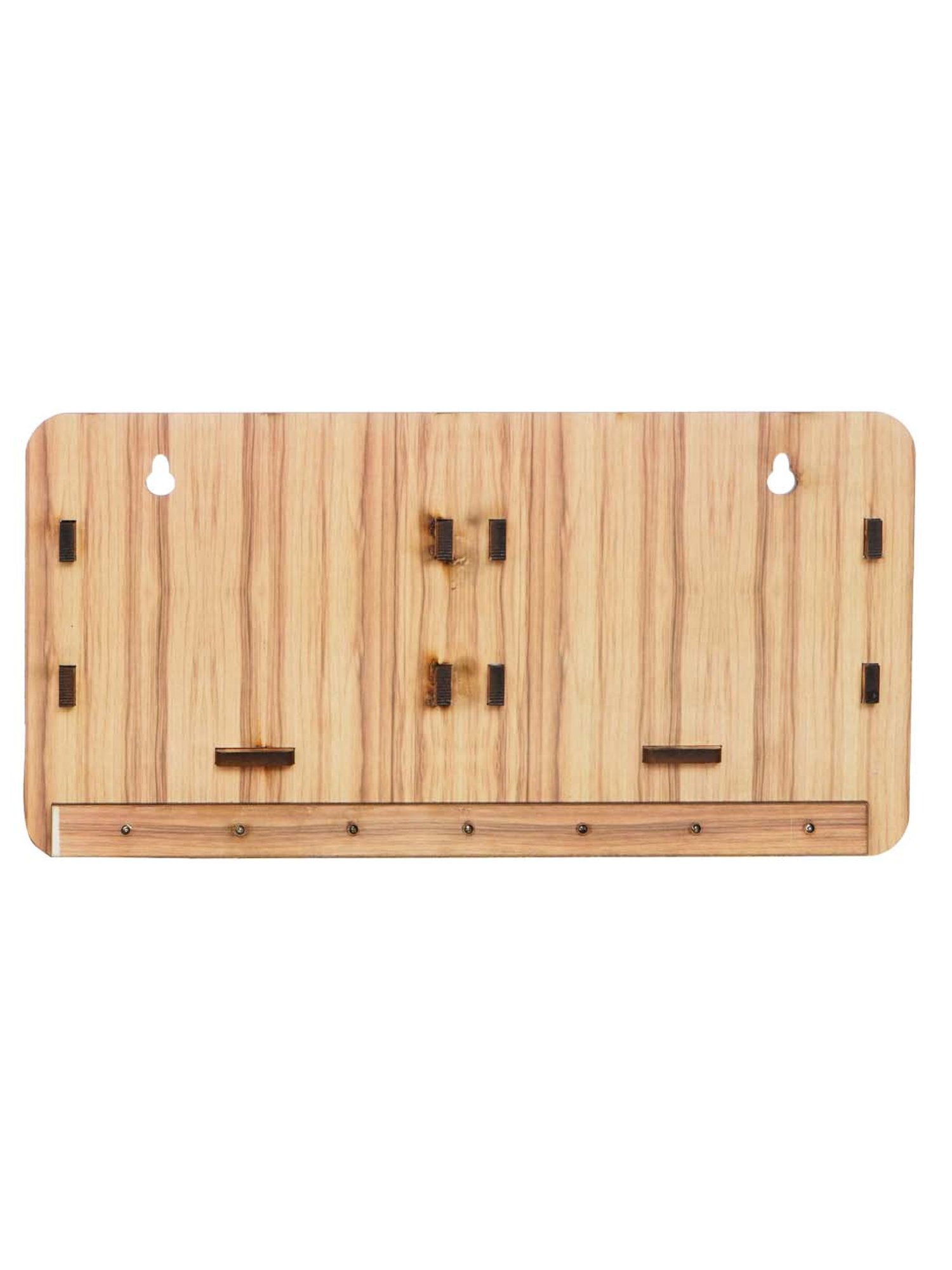 eCraftIndia Multiutility 7 Hooks Wooden Mobile Holder and KeyHolder