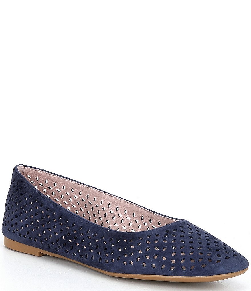Deltan Eden Perforated Suede Ballet Flats