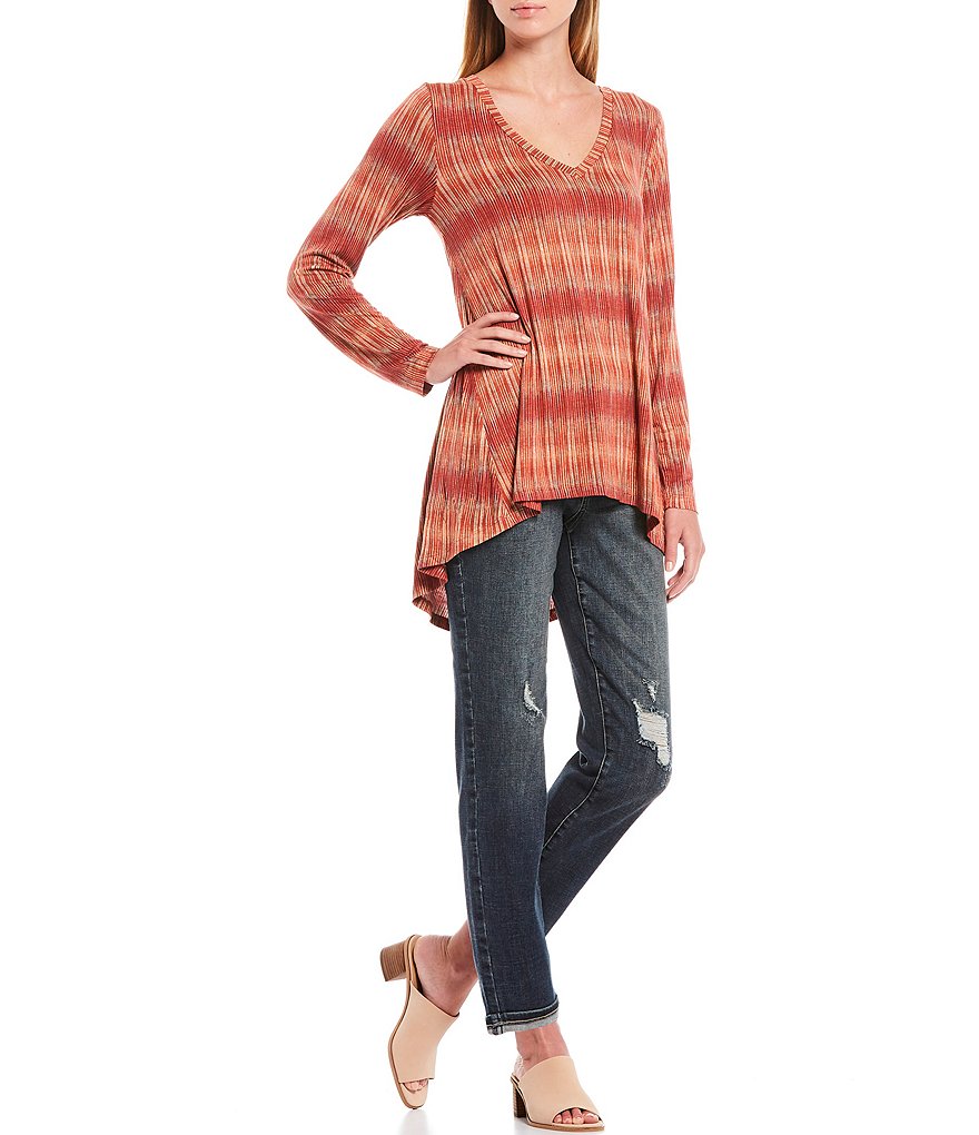 NYDJ Easy Fit Destruction Detail Roll Cuff Ankle Jeans