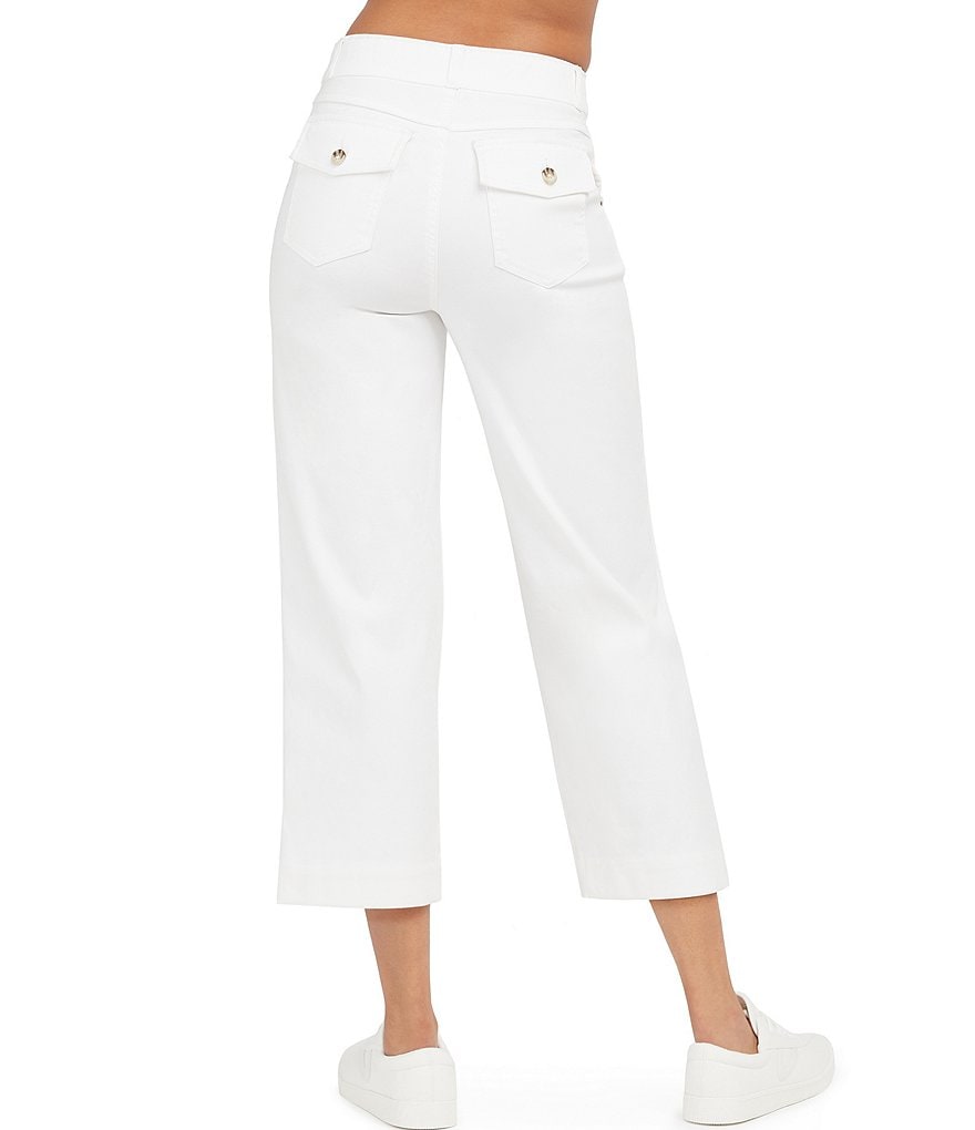 Spanx Stretch Twill Cropped Wide Leg Pants
