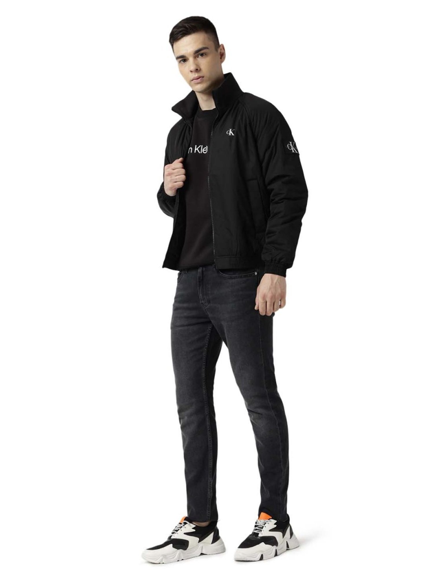 Calvin Klein Jeans Black Regular Fit Bomber Jacket