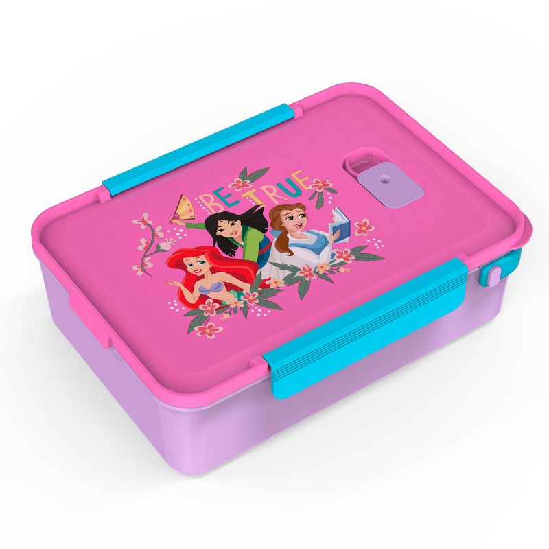 Disney Princess 50oz Plastic 3-Section Food Storage Container - Zak Designs