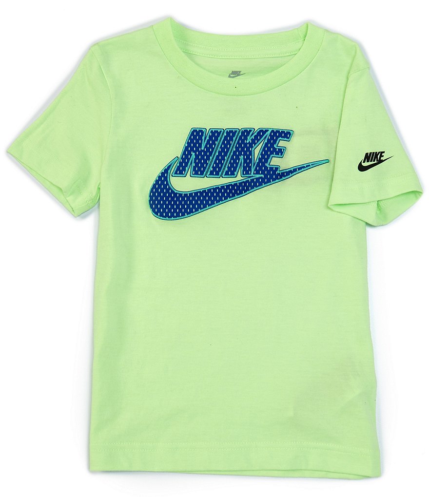 Nike Little Boys 2T-7 Short-Sleeve Swoosh AOP Block Logo Tee