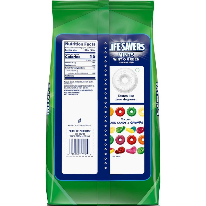 Life Savers Wint O Green Mint Candies - 50oz