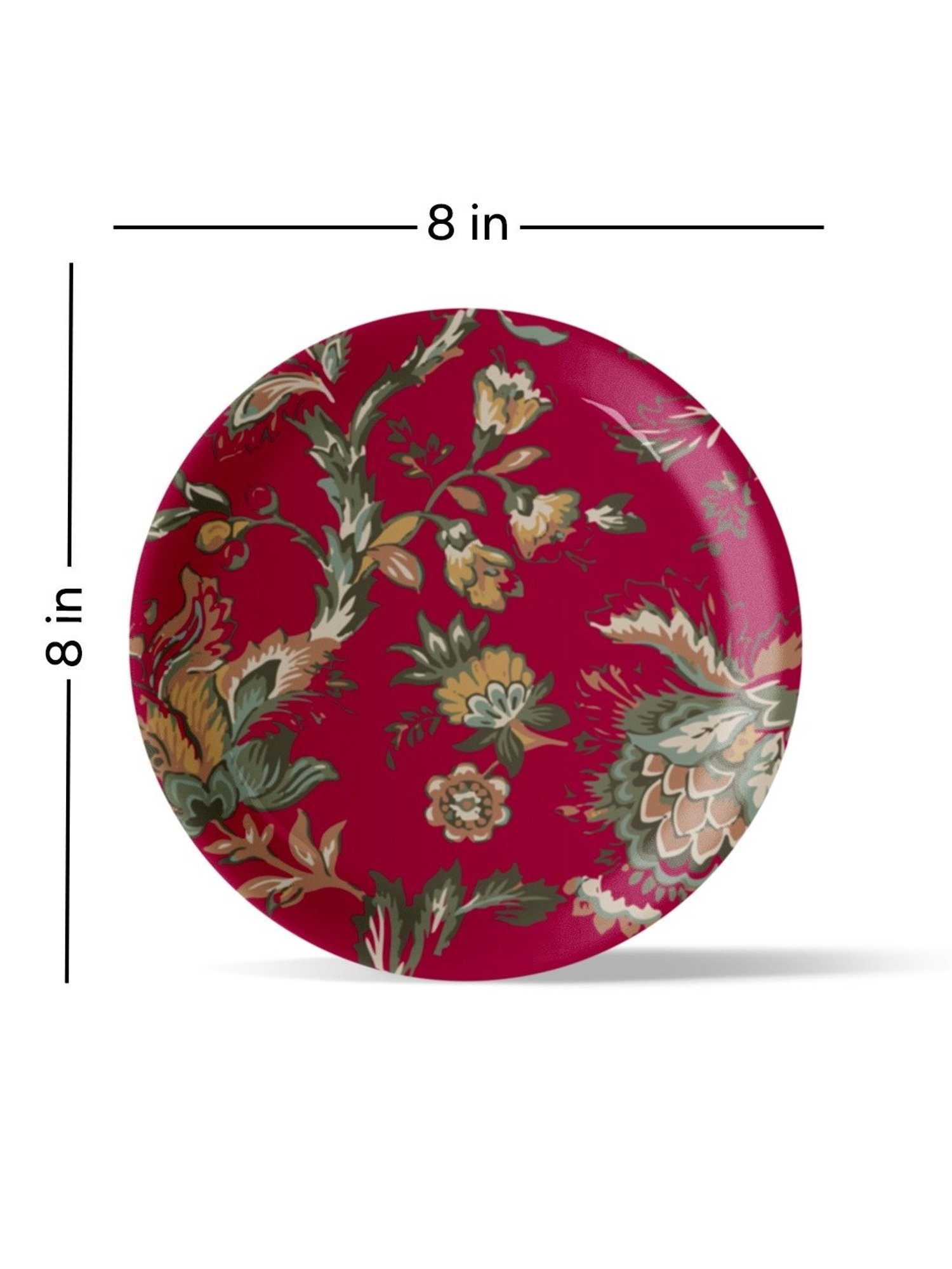 Nestroots Ethnic Floral Multicolor Porcelain Wall Plate