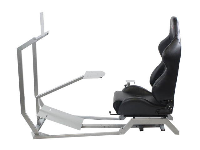 GTR Simulator - Model GT with Real Racing Seat, Driving Racing Simulator Cockpit with Gear Shifter Mount and Single Monitor Mount. Steering Wheel & Pedal is not Included