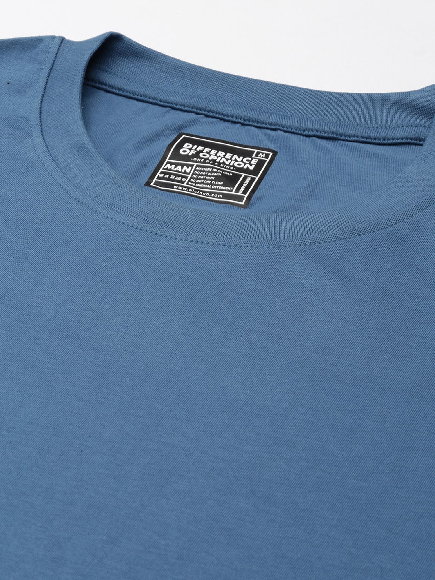 Difference of Opinion Blue Cotton Crew T-Shirt