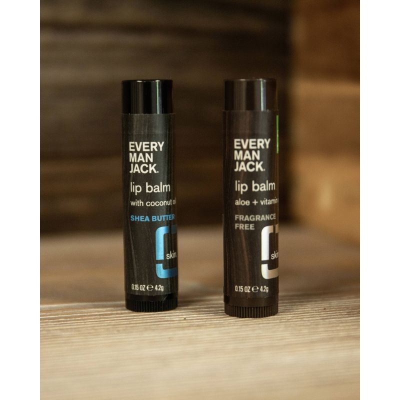 Every Man Jack Shea Butter Lip Balm - Trial Size - 0.15oz