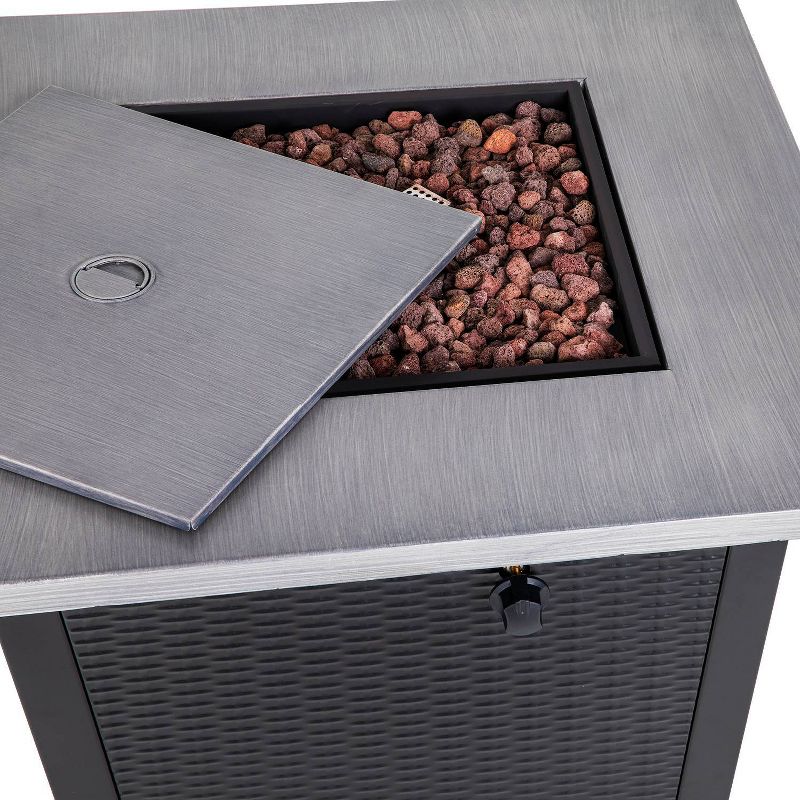 32" Steel Fire Pit Table with Cover - Nuu Garden