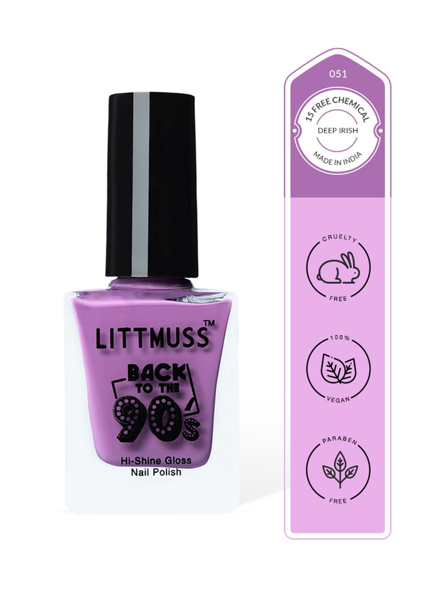 Littmuss Back To The 90's Hi Shine Gloss Nail Polish Deep Iris 051 - 9.5 ml
