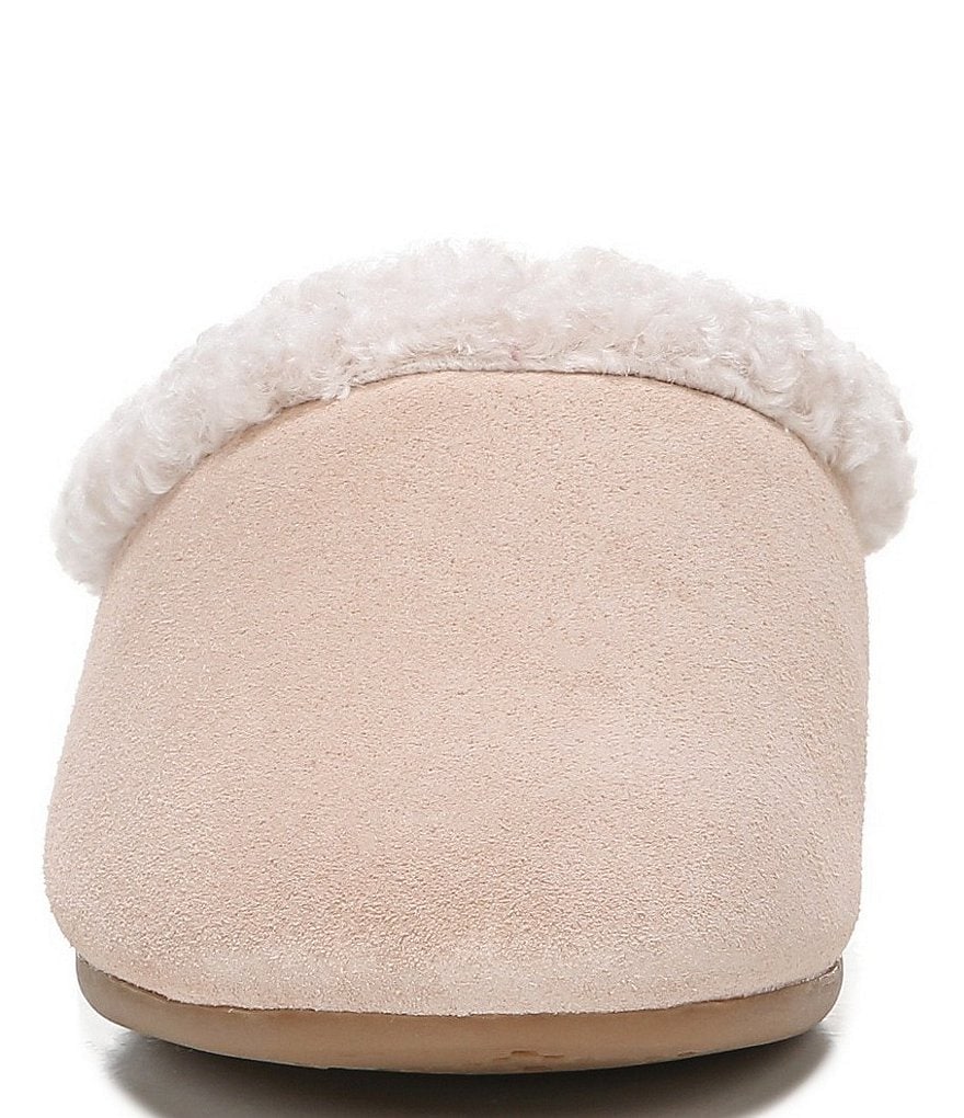 Zodiac Paloma Suede Faux Shearling Lined Slippers