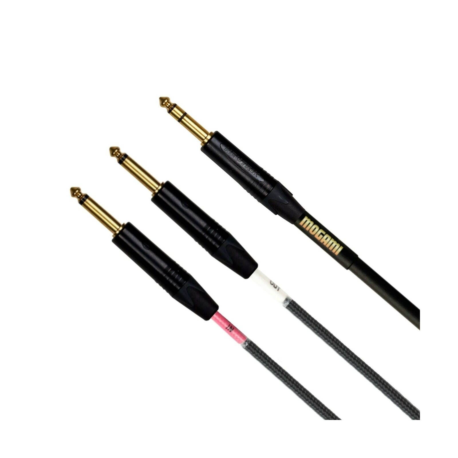 Mogami GOLD INSERT TS-02 Insert Cable, 1/4" Straight TRS Male Plug to Dual 1/...