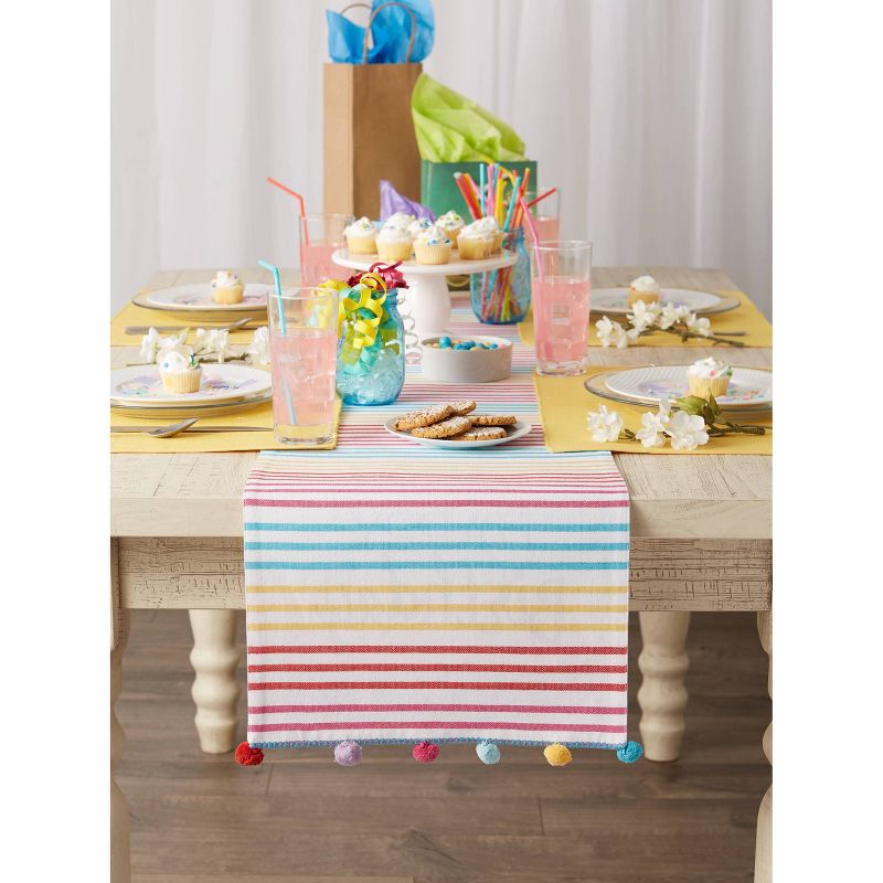 108" x 14" Cotton Happy Birthday Kitchen Table Runner - Design Imports