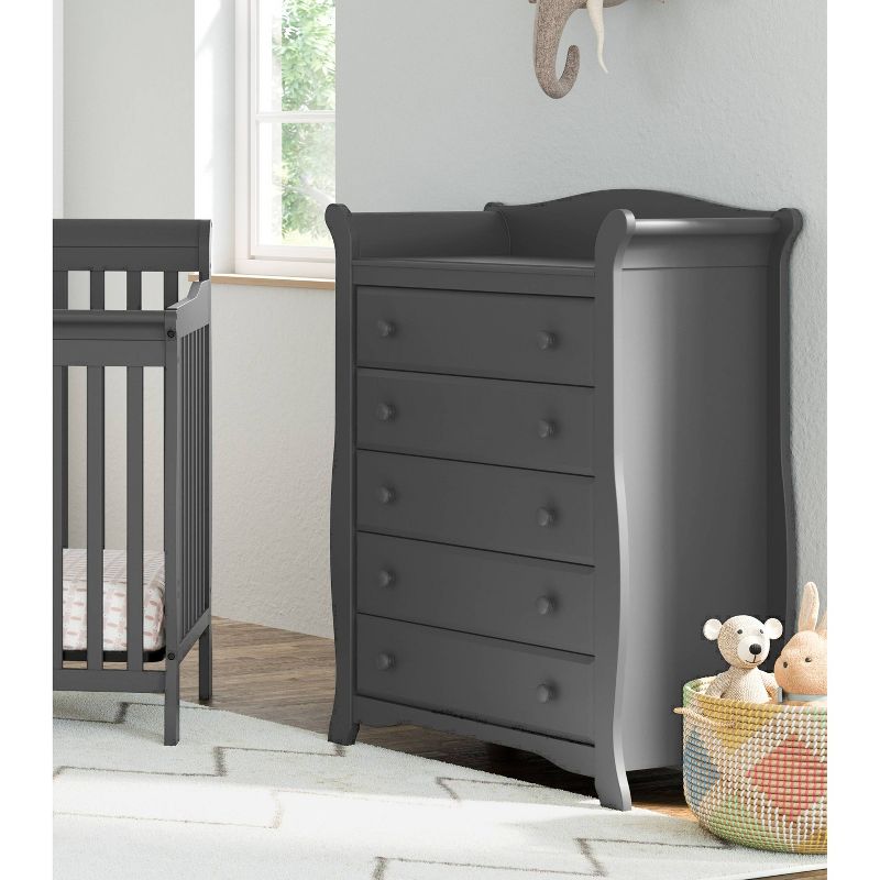 Storkcraft Avalon 5 Drawer Dresser - Gray
