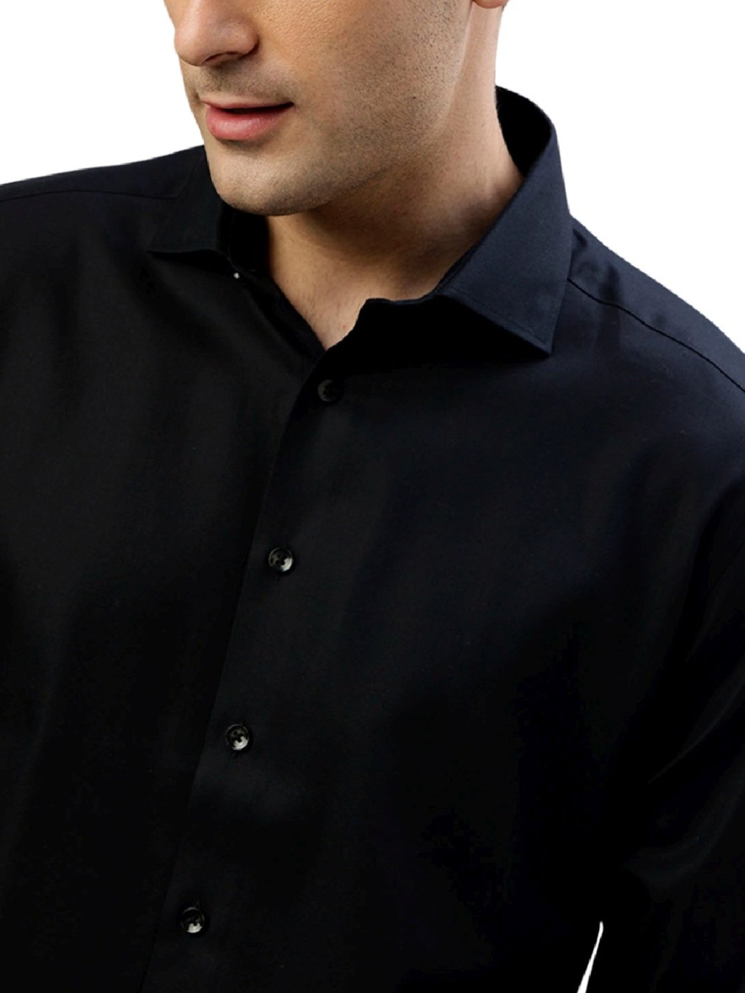 Bruun & Stengade Black Cotton Slim Fit Shirt