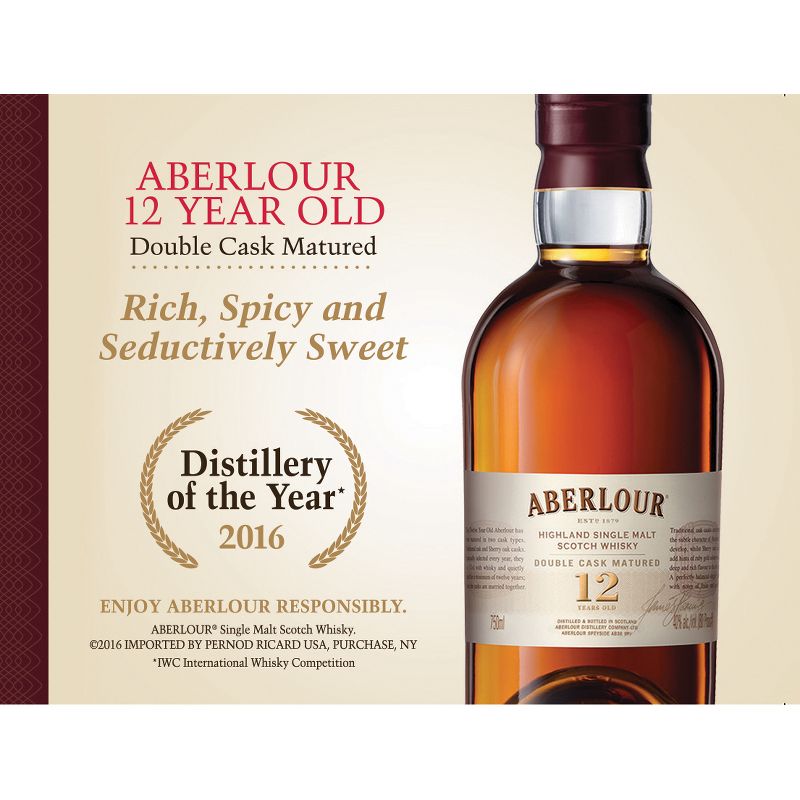 Aberlour 12yr Highland Single Malt Scotch Whisky - 750ml Bottle