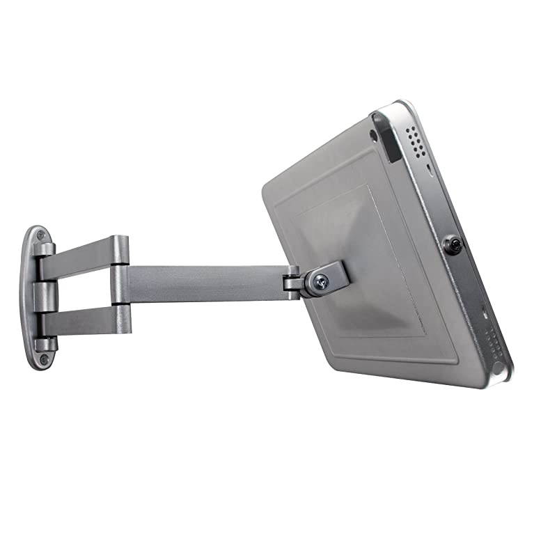 Articulating Wall Mounting Security Enclosure for iPad Pro 129 Silver