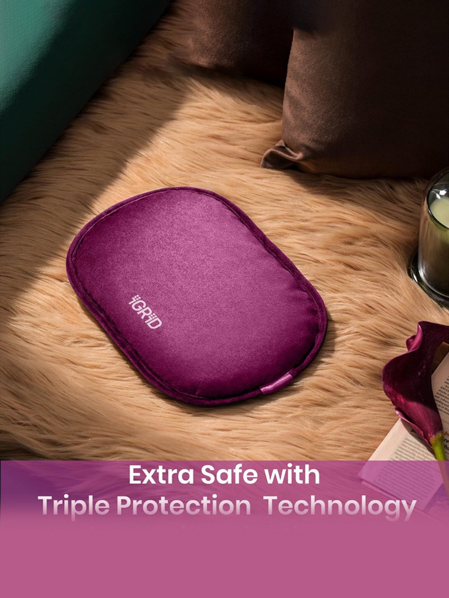 HealthSense YM 602 Yoga Mat (Black & Grey)