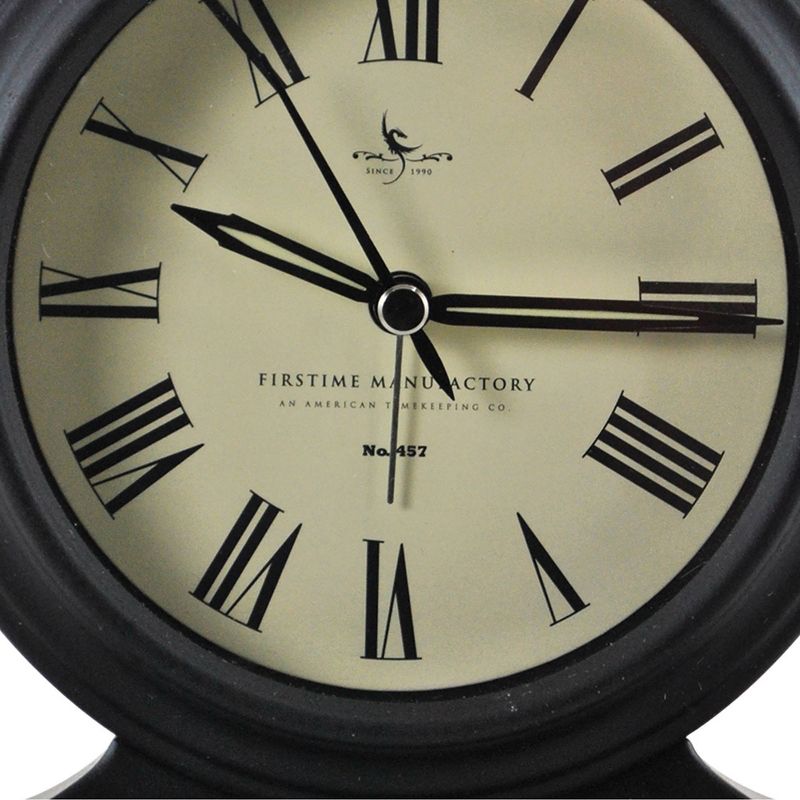 5" x 2" x 5.5" Antollini Tabletop Clock Black - FirsTime & Co.