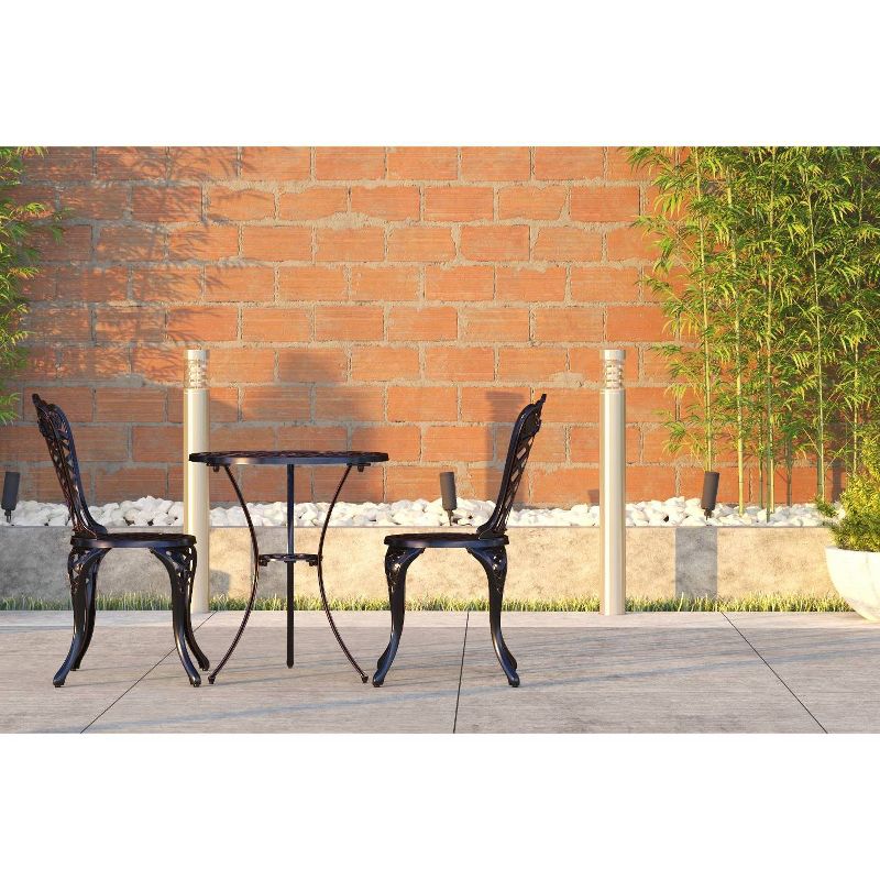 Scarlet 3pc Aluminum Bistro Set - Balkene Home