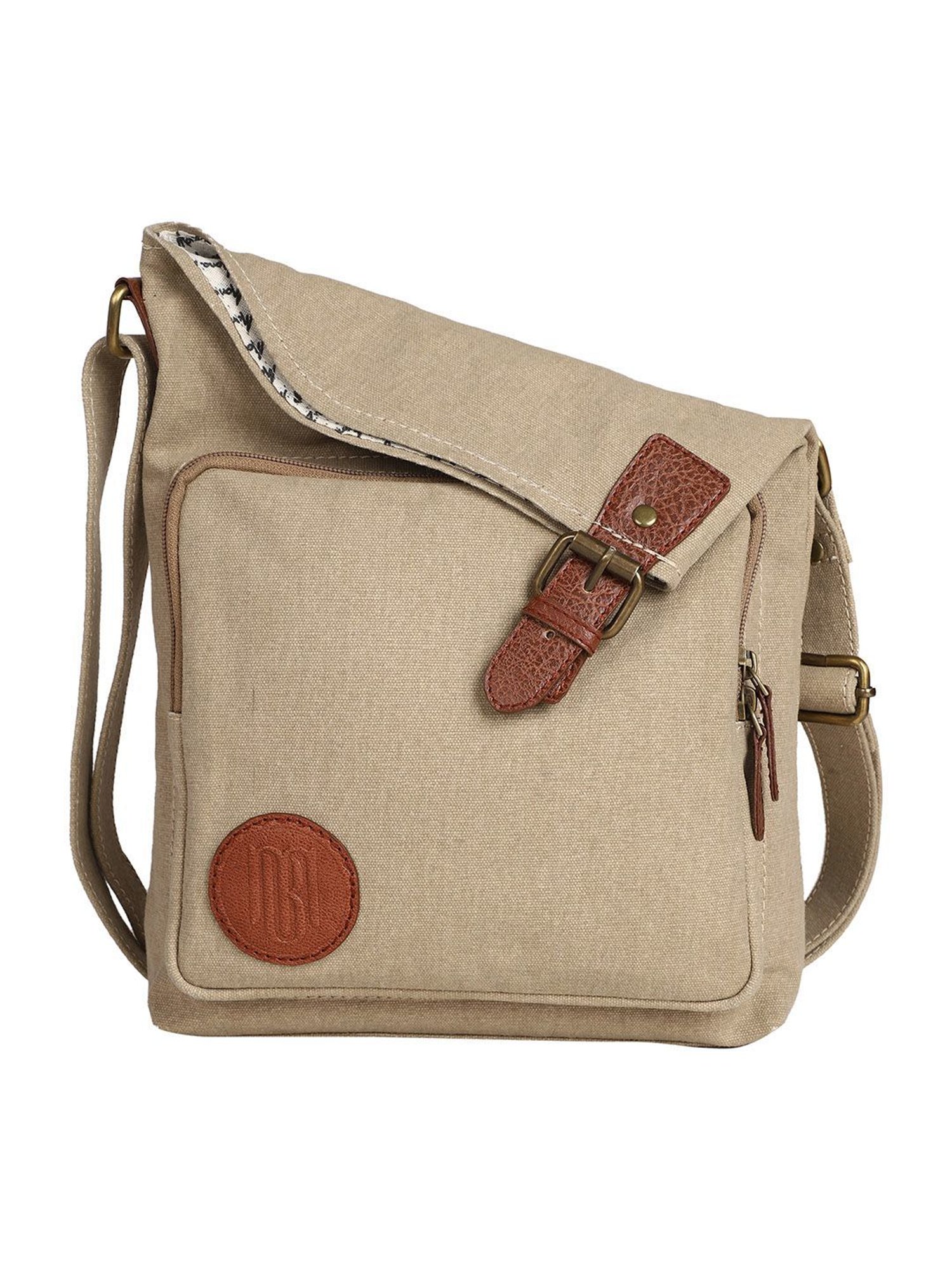 Mona B Beige Small Cross Body Bag