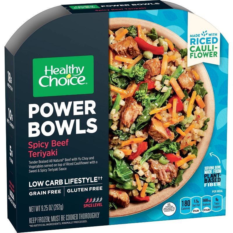 Healthy Choice Frozen Power Bowls Spicy Beef Teriyaki with Cauliflower Rice - 9.25oz