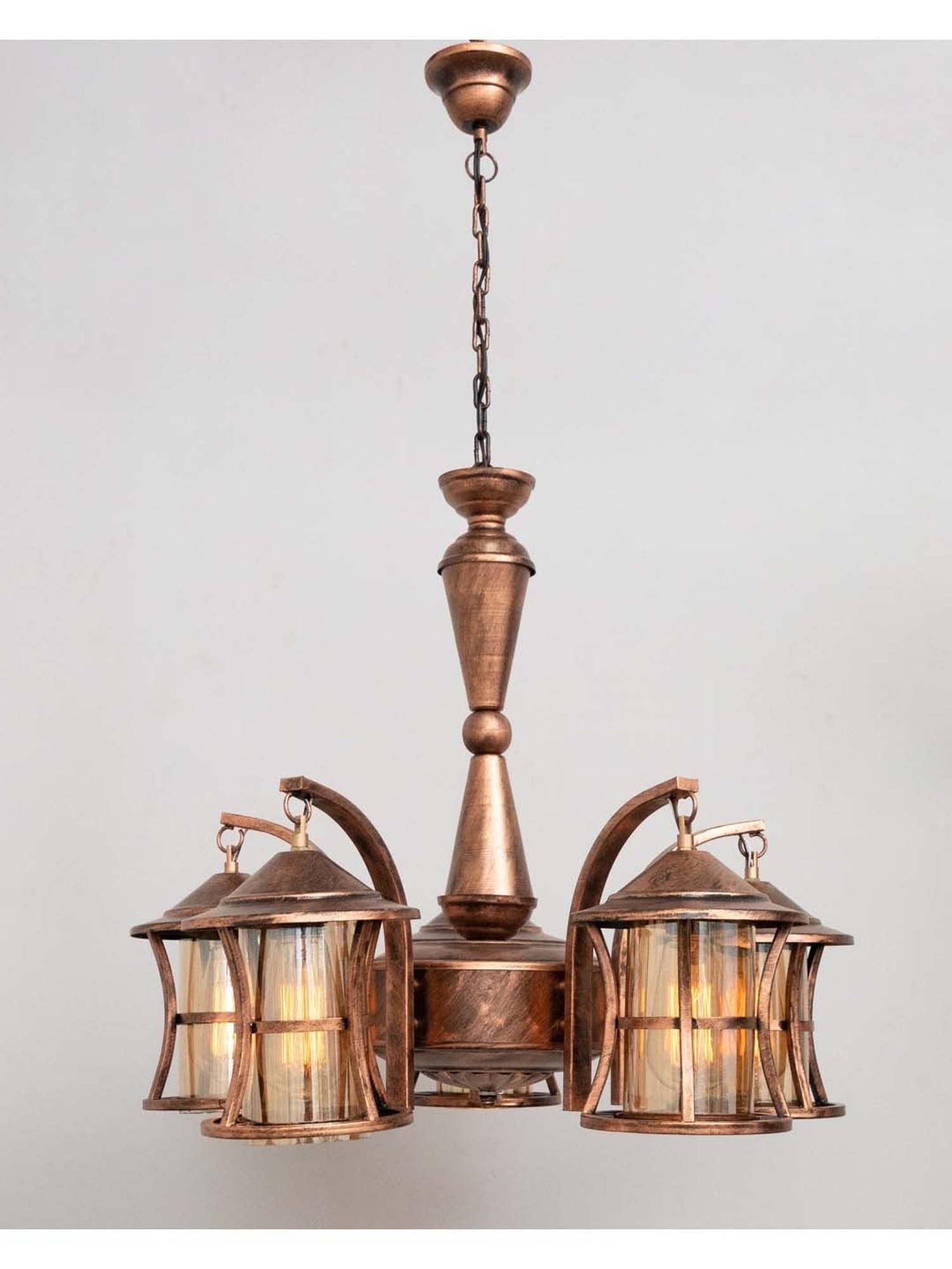 Fos Lighting Antique Brass Finish Allure 5 Light Chandelier - Set of 1