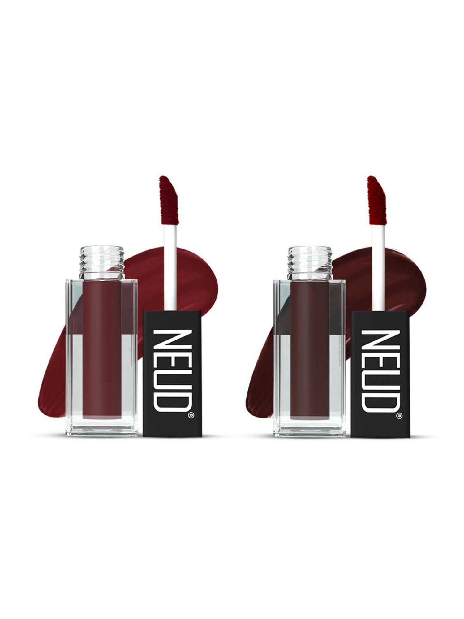 Neud Matte Liquid Lipstick Combo Mocha Brownie & Espresso Twist with Two Lip Gloss Free