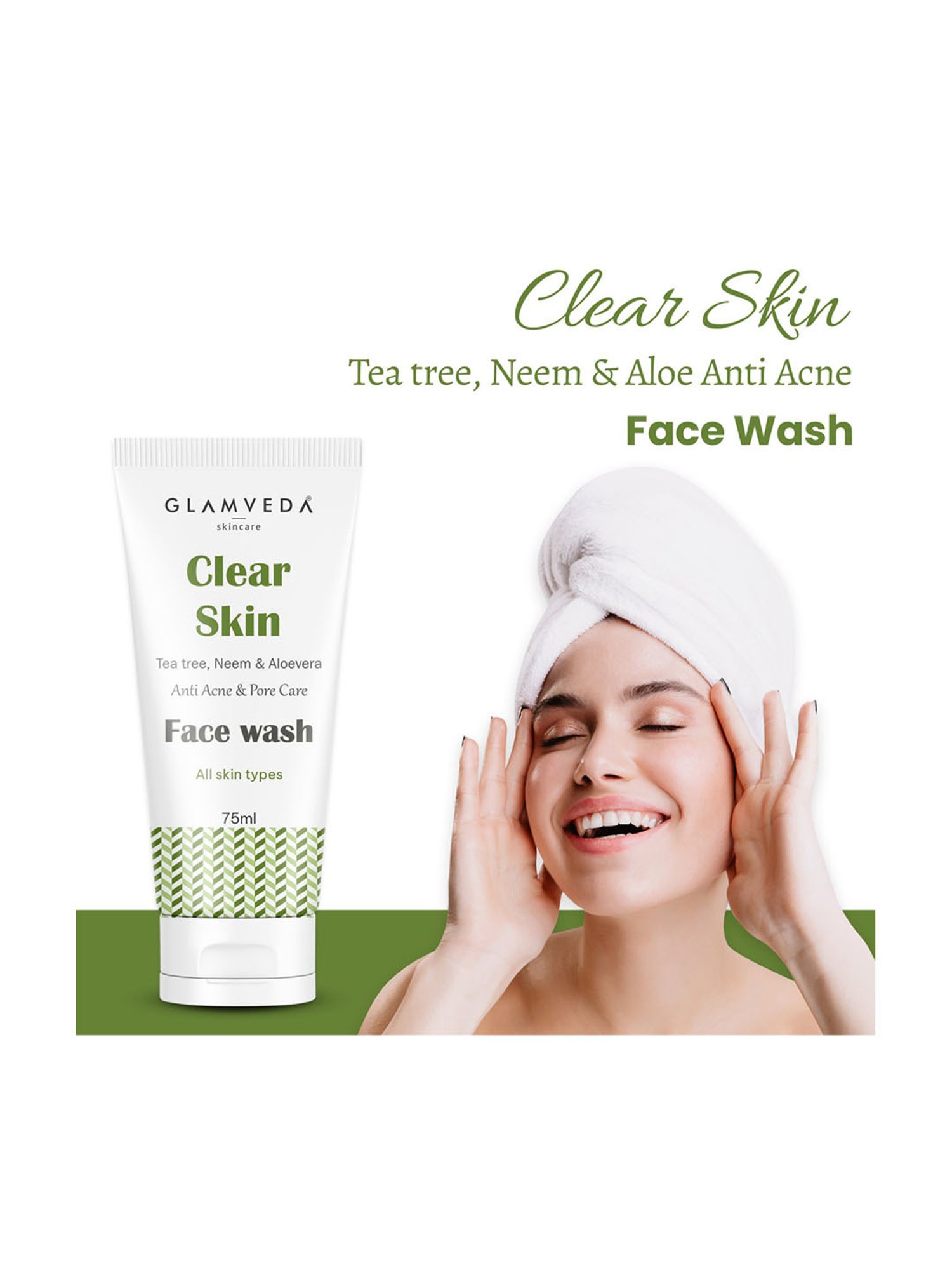 Glamveda Clear Skin Anti Acne and Pore Care Face Wash - 75 ml