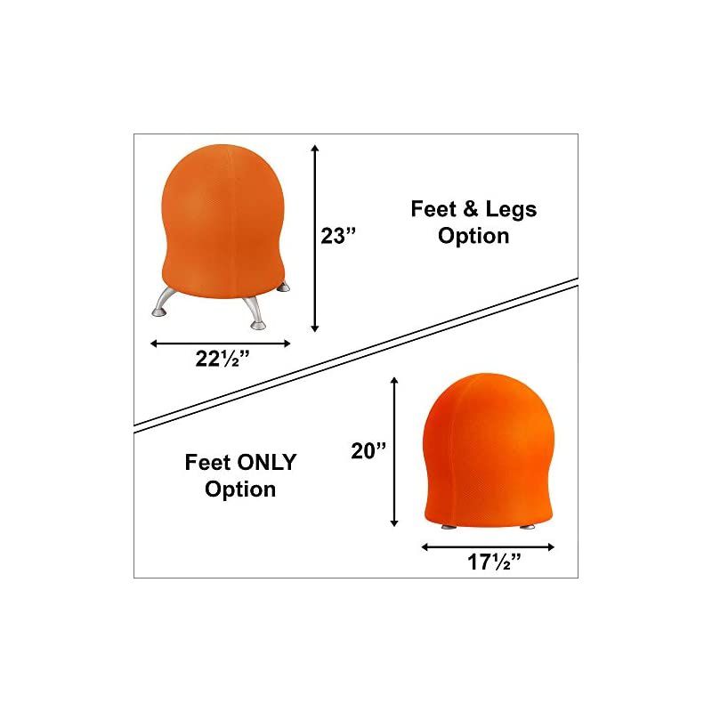 Polyester Mesh Zenergy Ball Chair, Orange