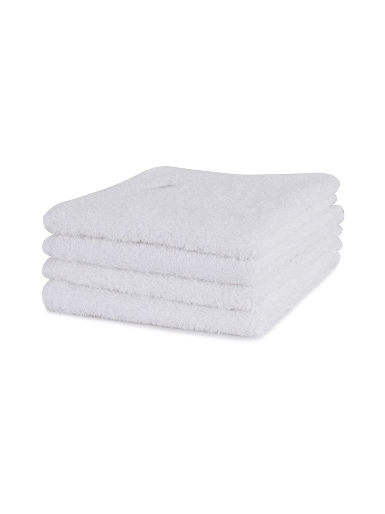 Maspar White Cotton 550 GSM Face Cloths - Set of 4
