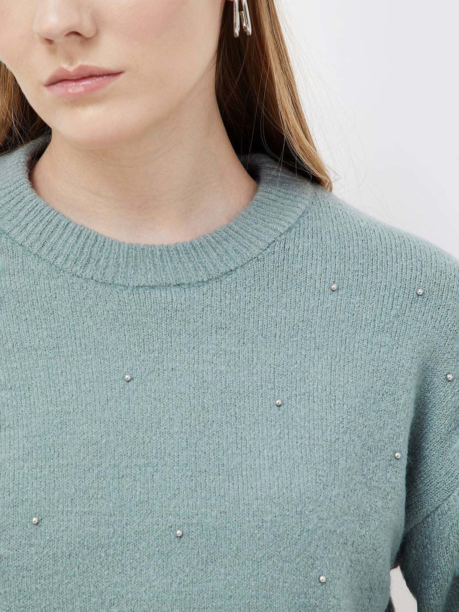 Code by Lifestyle Blue Embellished Sweater
