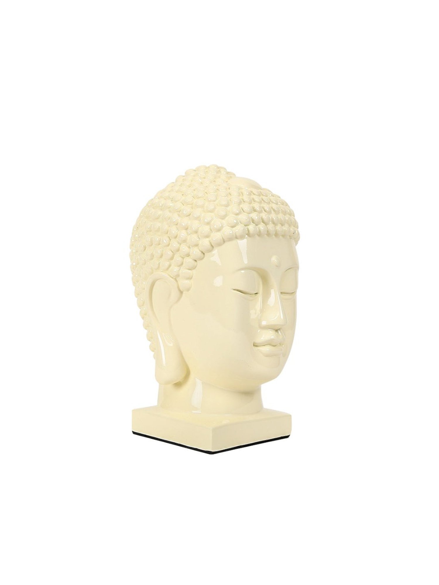 Home4U White Resin Buddha Head