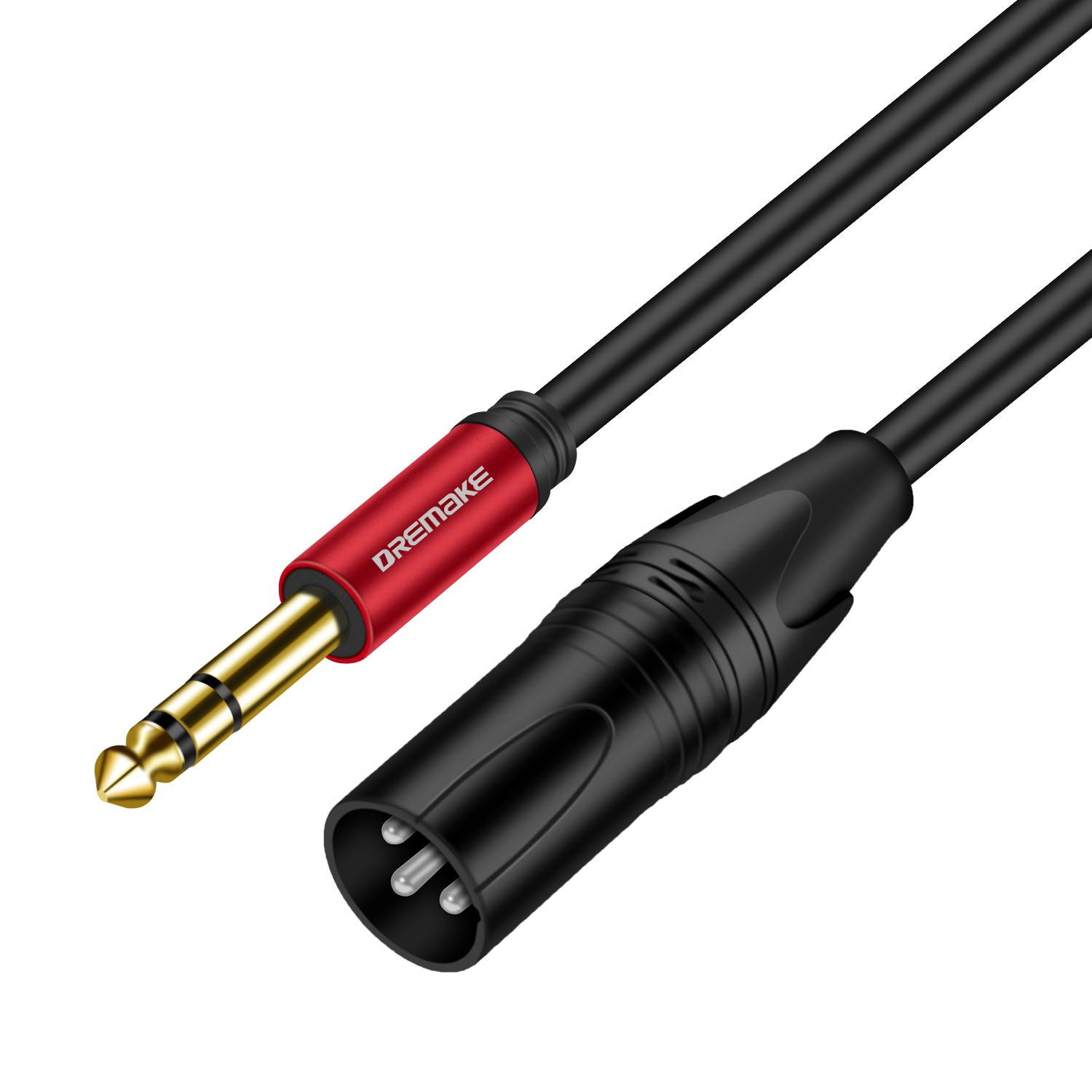 6.35mm to XLR,Jack 6.35mm (1/4 Inch) TRS Male to 3 PIN XLR Male Balanced Interface Cable (1pcs)